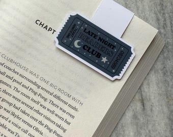 Late Night Readers Club Magnetic Bookmark