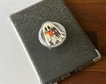 Ghostie und schwarze Katze Bookish MagSafe Gerät Griff Telefon Griff E Reader Griff Kindle Zubehör