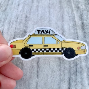 autocollant de taxi de New York | Sticker pour ordinateur portable | Sticker pour ordinateur portable | Autocollant en vinyle | Autocollant imperméable