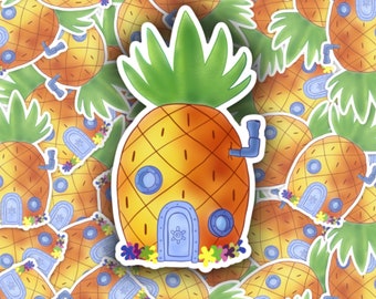 Pineapple House Sticker | Laptop Sticker | Notebook Sticker | Vinyl Sticker | Waterproof Sticker