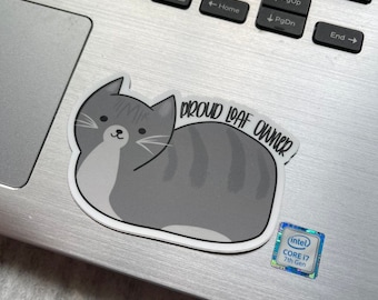 Cat Loaf Sticker | Laptop Sticker | Notebook Sticker | Vinyl Sticker | Waterproof Sticker