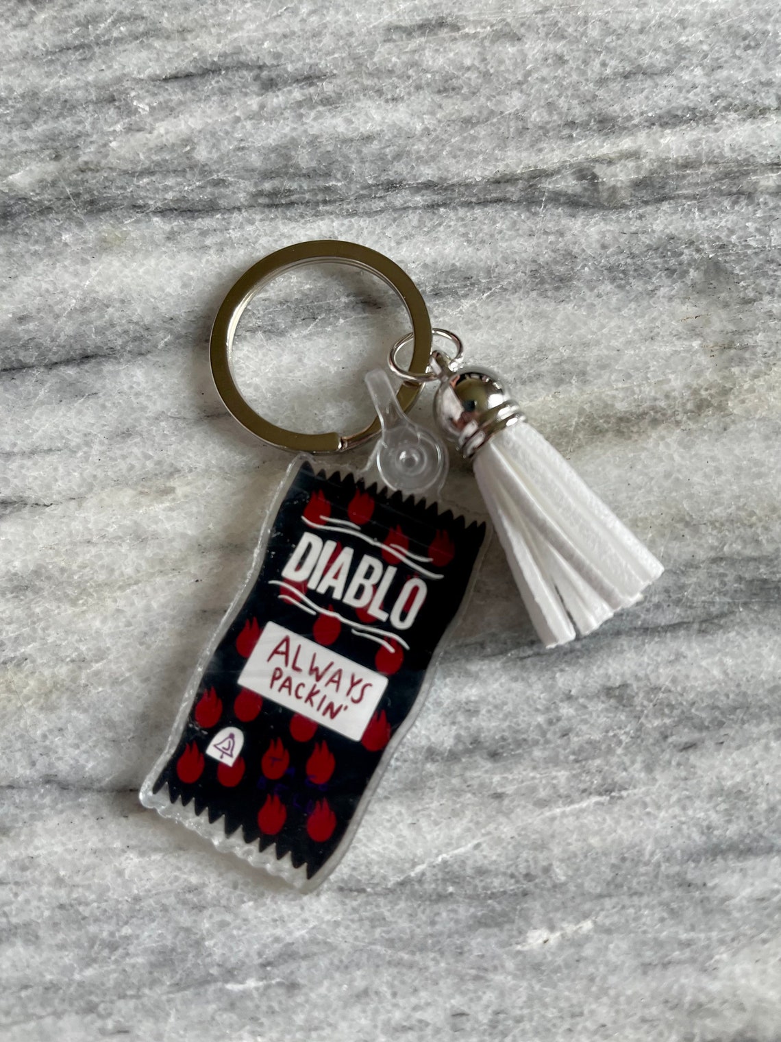 Taco Bell Diablo Sauce Packet Keychain Etsy