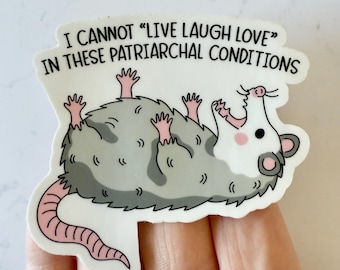 Possum Patriarchal Conditions Sticker | Laptop Sticker | Notebook Sticker | Vinyl Sticker | Waterproof Sticker
