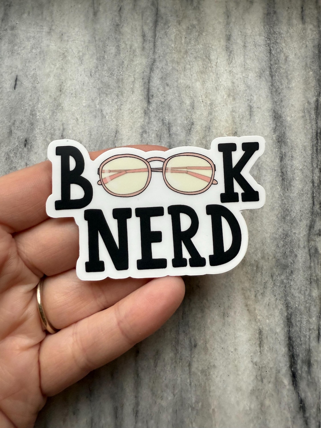 Book Nerd Waterproof Vinyl Sticker | Laptop Sticker | Bookish Gifts and ...