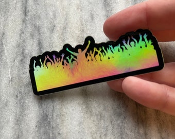 Holographic Concert Crowd Sticker | Laptop Sticker | Notebook Sticker | Vinyl Sticker | Waterproof Sticker