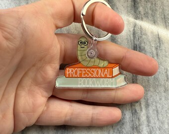 Professional Bookworm Keychain