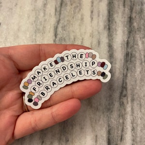 Maak de vriendschapsarmbandensticker | Laptopsticker | Notitieboekjesticker | Vinylsticker | Waterdichte sticker