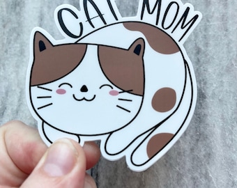 Adesivo mamma gatto / adesivo per laptop / adesivo per notebook / adesivo in vinile / adesivo impermeabile
