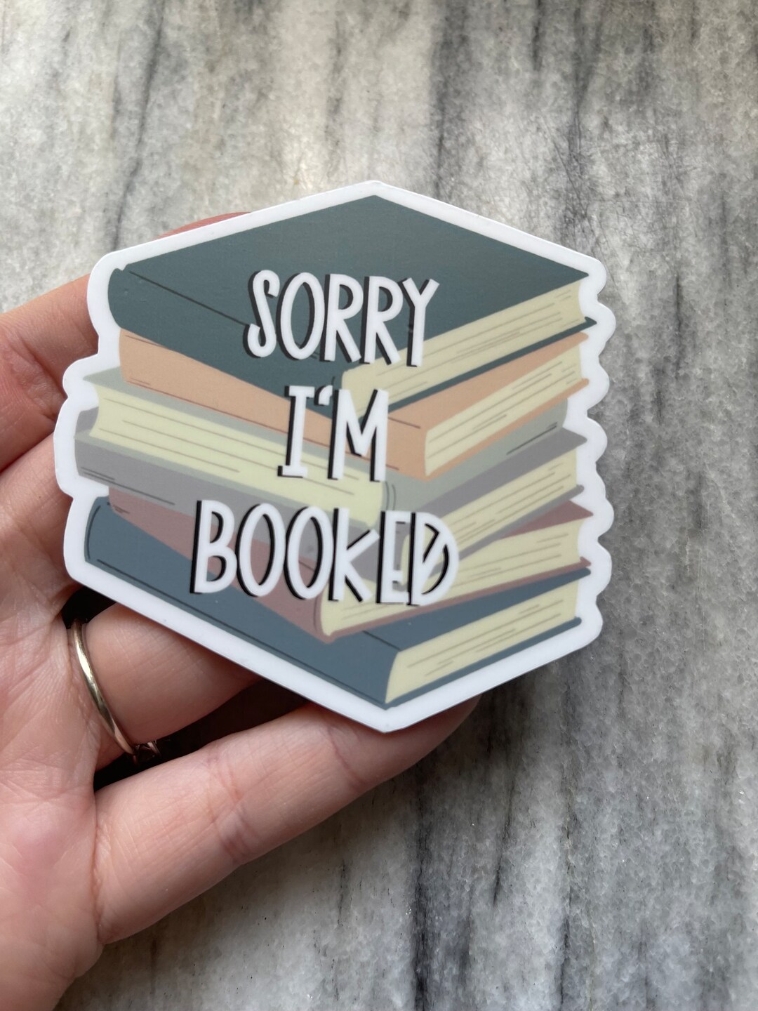 Sorry I’m Booked Sticker | Laptop Sticker | Notebook Sticker | Vinyl ...