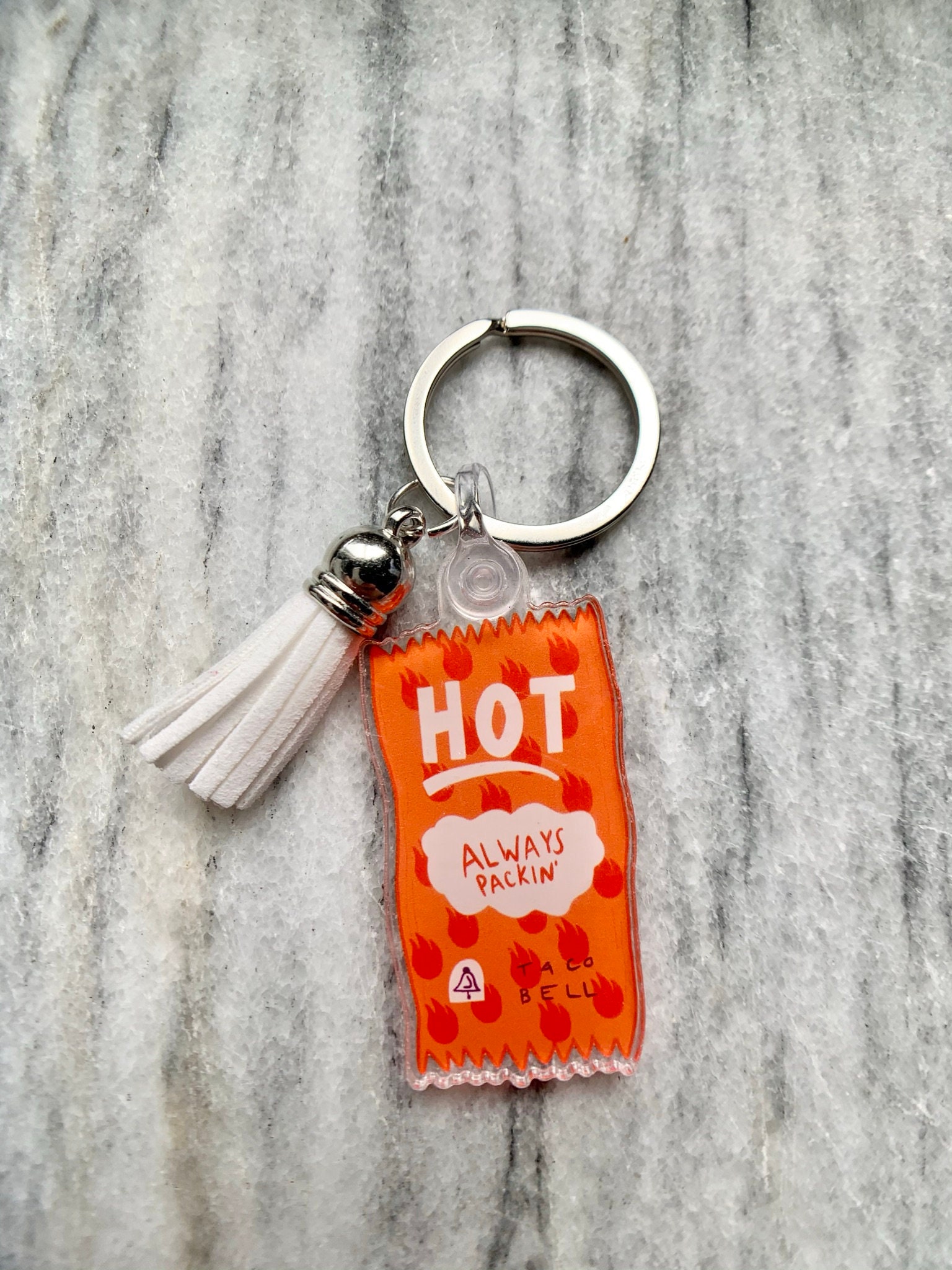 Taco Bell Hot Sauce Packet Keychain Etsy