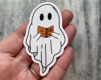 Reading Ghost Sticker | Laptop Sticker | Notebook Sticker | Vinyl Sticker | Waterproof Sticker