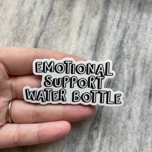 Etiqueta engomada de la botella de agua de apoyo emocional negro / pegatina del ordenador portátil / pegatina del cuaderno / pegatina de vinilo / pegatina impermeable