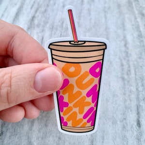 Dunk in Iced Coffee Sticker | Laptop Sticker | Notebook Sticker | Vinyl Sticker | Waterproof Sticker