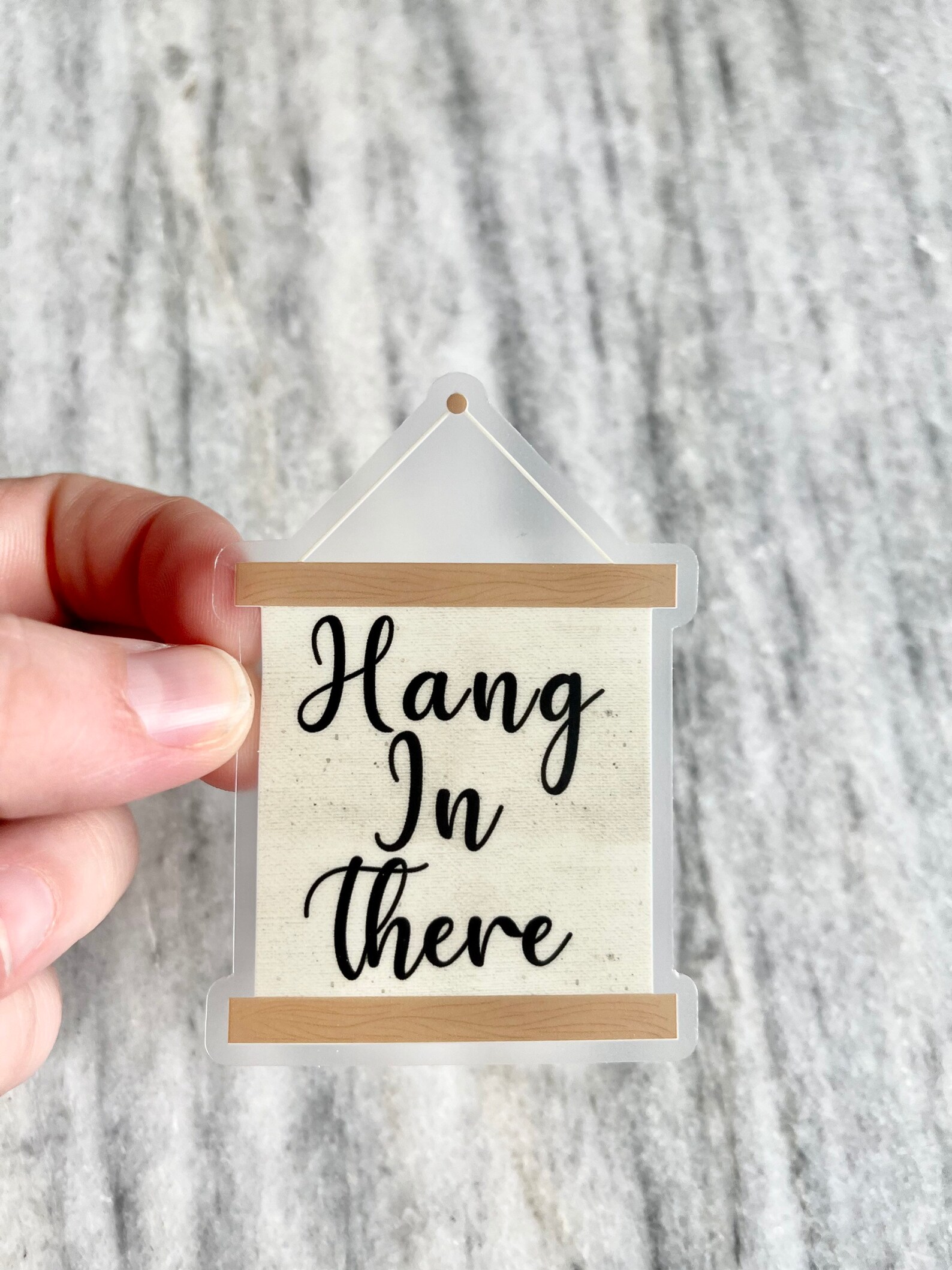 Hang in There Wall Hanging Clear Sticker Laptop Sticker Etsy