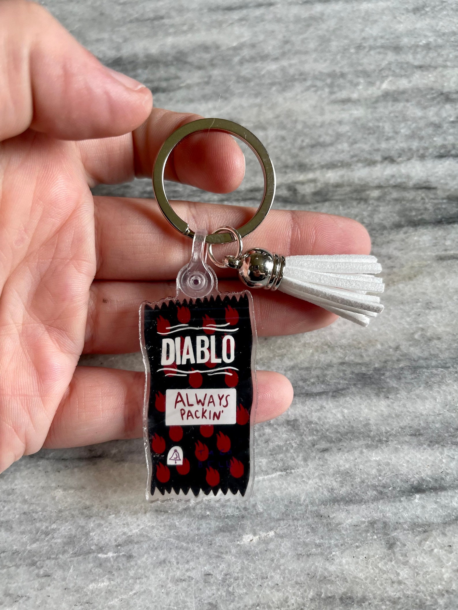 Taco Bell Diablo Sauce Packet Keychain Etsy