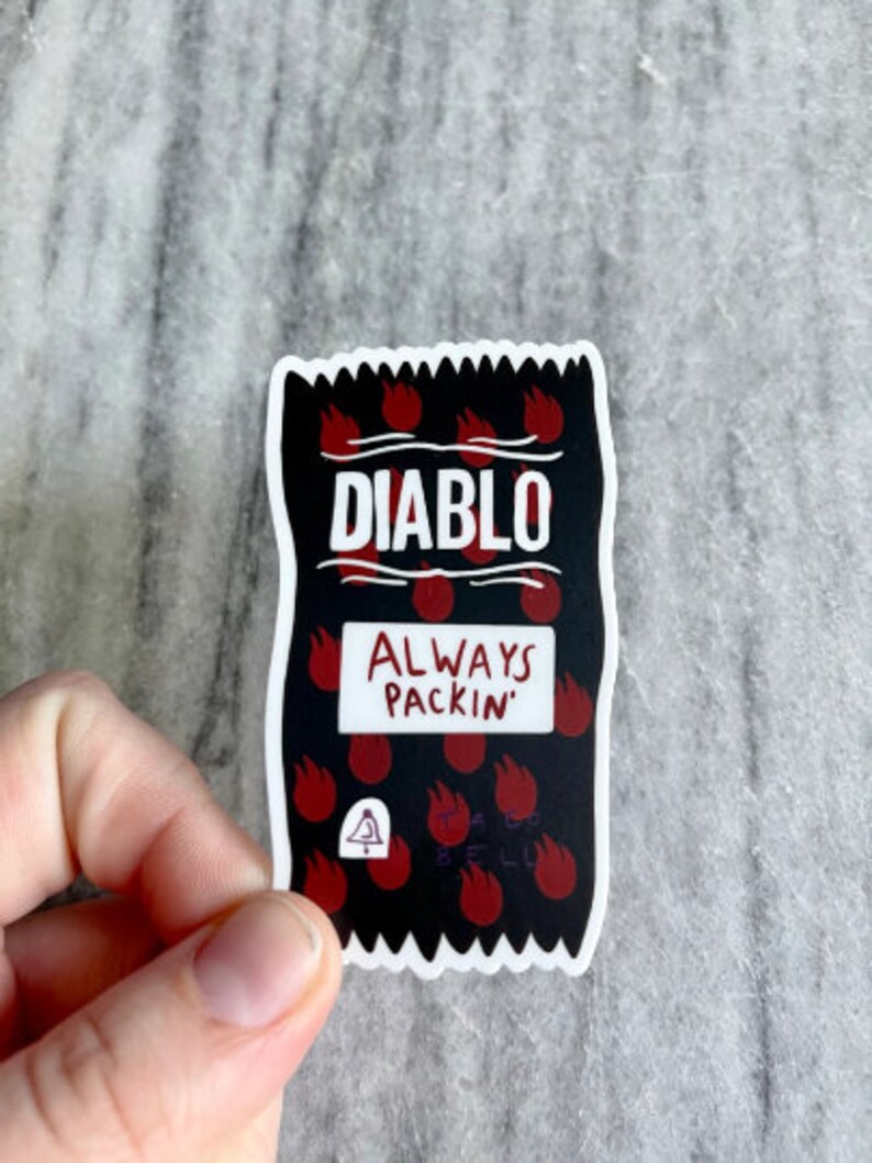 Taco Bell Diablo Sauce Packet Sticker Laptop Sticker Etsy