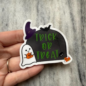Trick or Treat Halloween Sticker | Laptop Sticker | Notebook Sticker | Vinyl Sticker | Waterproof Sticker