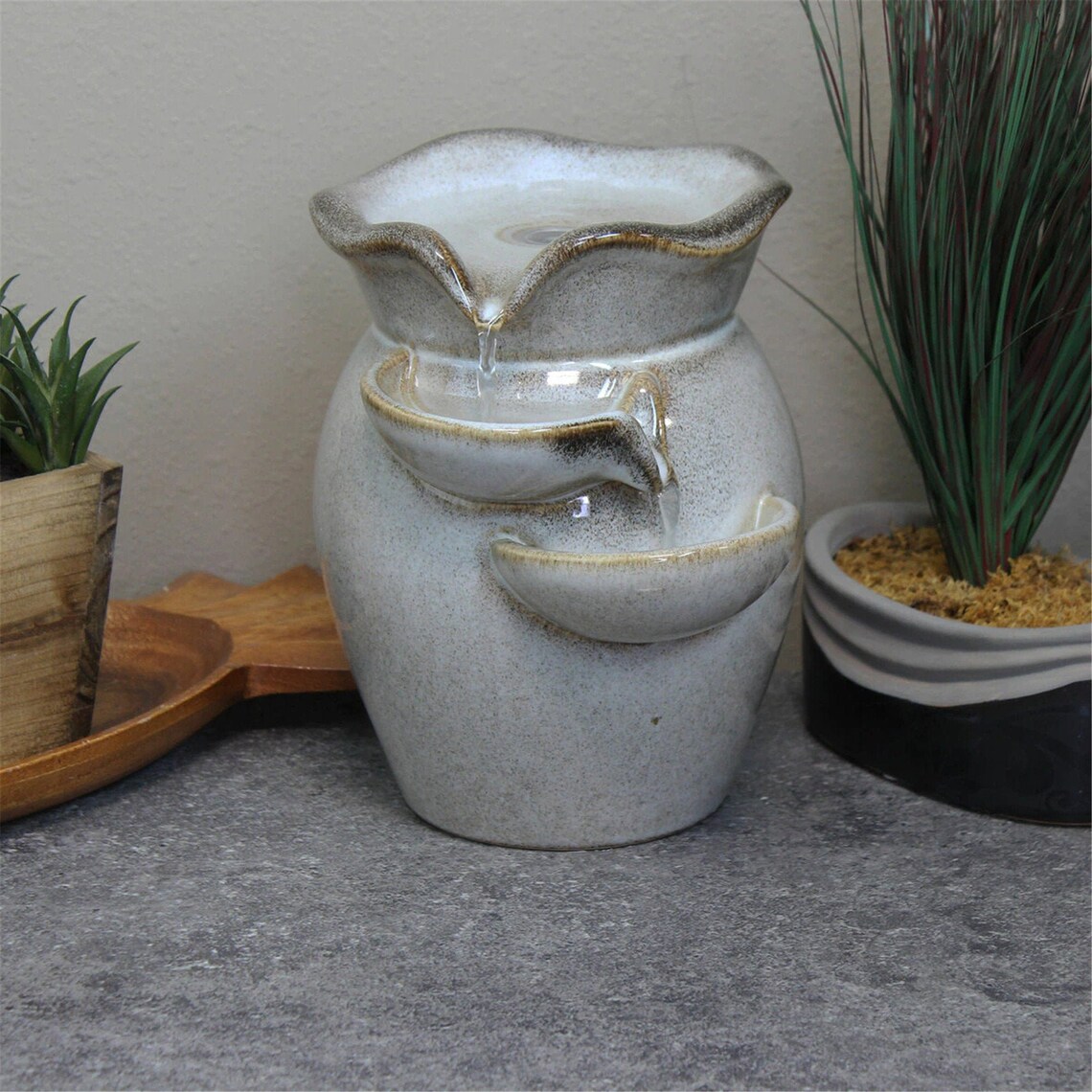 8Inch Water Fountain Indoor Ceramic Tabletop Water Fountain Etsy