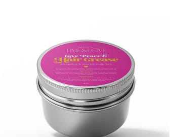 Love Peace and Hair Grease, tratamiento hidratante para el cabello, cuidado natural del cabello, pomada nutritiva y fortalecedora para el crecimiento y la hidratación del cabello