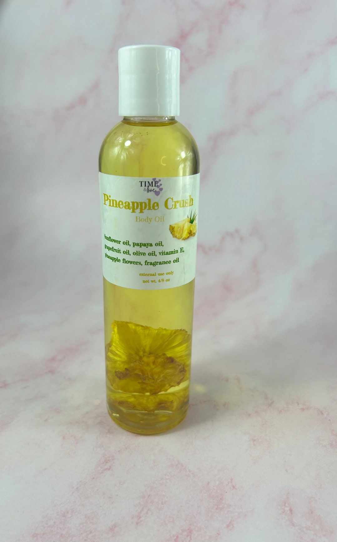 Pineapple Body Oil Natural Body Oil Pineapple Flowers Soft Skin Moisturizer Glowin Skin Gifts