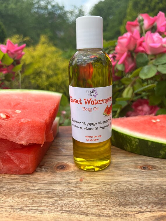 Sweet Watermelon Body Oil Natural Body Moisturizer Organic Etsy