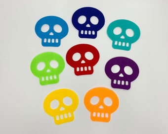 Felt Skull, Cut outs, Pre cut shapes, Felt shapes for crafts