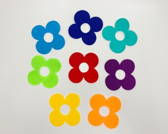 Felt Flower, Cut outs, Pre cut shapes, Felt shapes for crafts