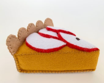 Felt Apple Pie, Preschool Felt Toy, Pretend Food