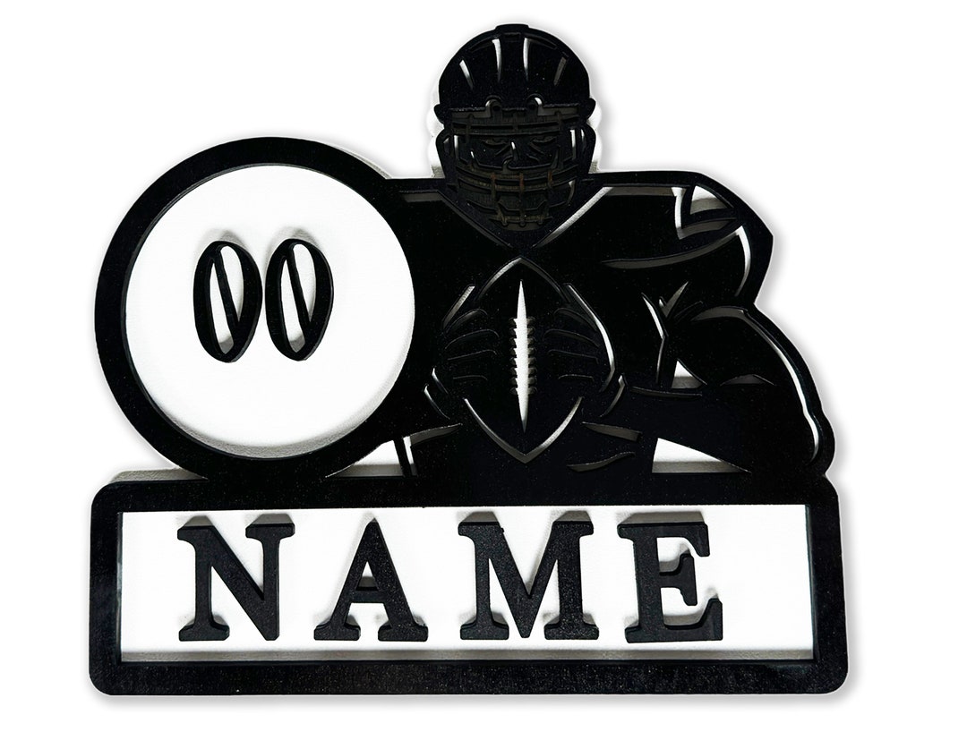 Urbalabs Wooden Football Signs Personalized Monogram Football Etsy