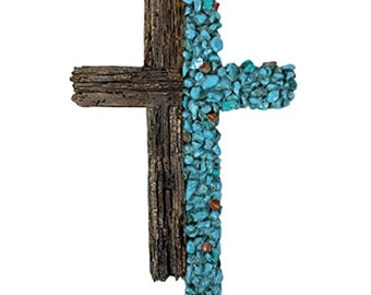 Western Moments Unisex 15 X 21 Metal Wall Cross Brown One Size 