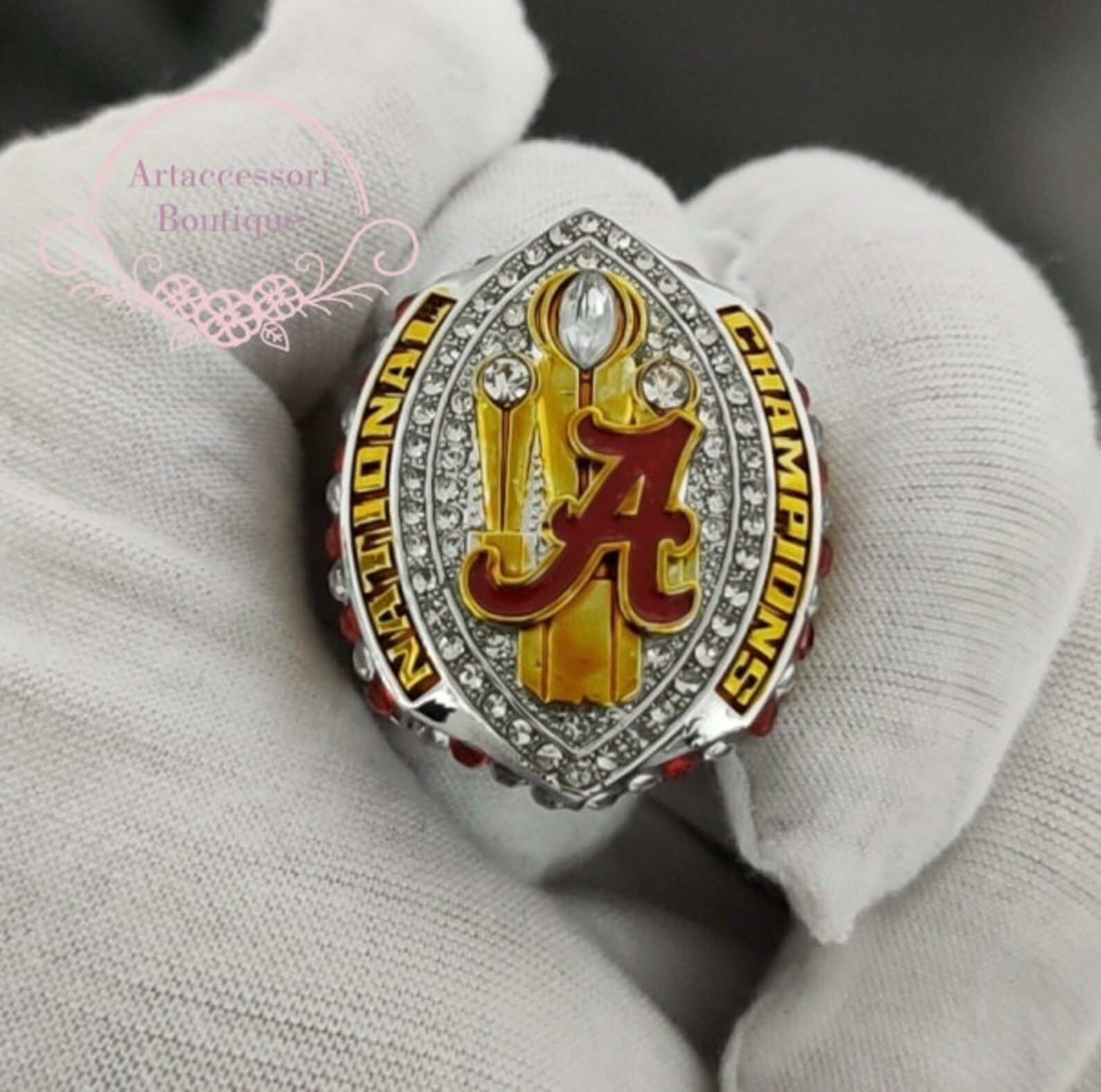 NCAA20202021 Alabama Red Tide RingChampionship RingGolden Etsy