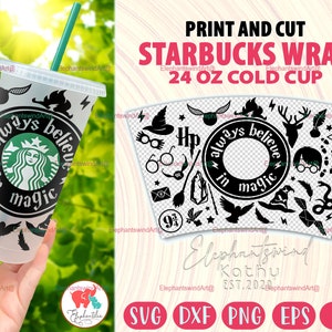 Download Full Wrap Harry Potter Starbucks Cup Svg Instant Download Etsy