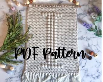 PATTERN | "I" Crochet Wall Hanging
