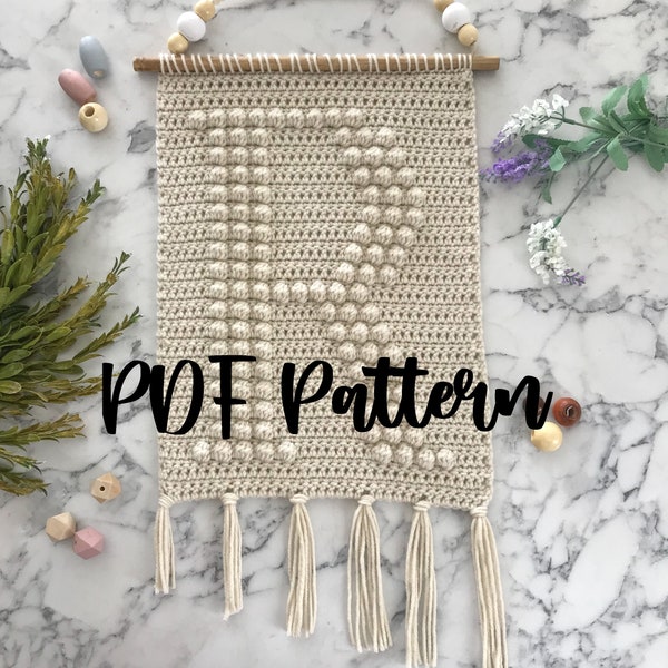 PATTERN | "R" Crochet Wall Hanging