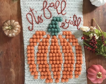 Wandbehang | Es ist Herbst Y'all Bommel Kürbis