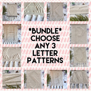 BUNDLE | 3 Letter Crochet Patterns of Your Choice