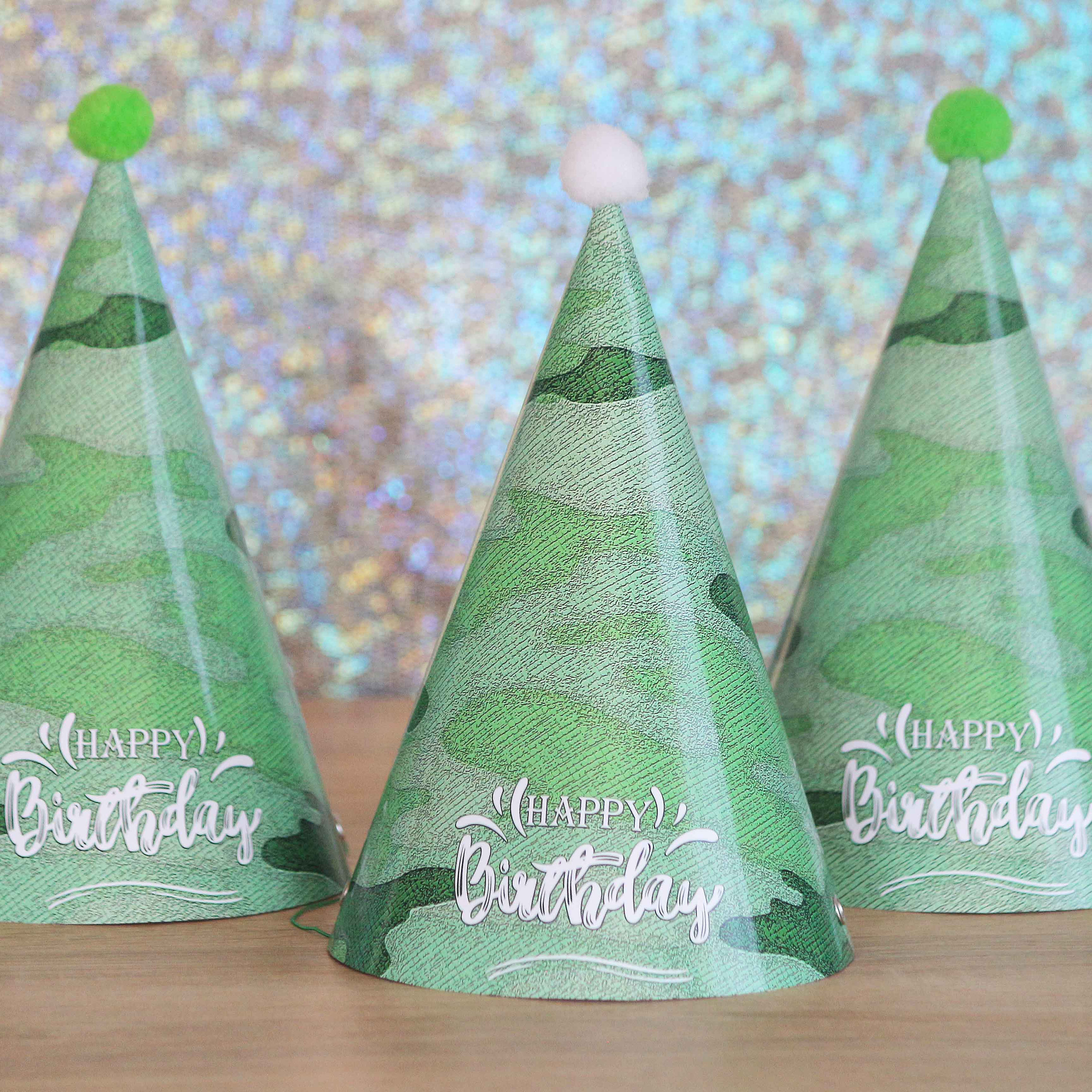 Army Birthday Hat Camouflage Birthday Party Hat Military Birthday Green