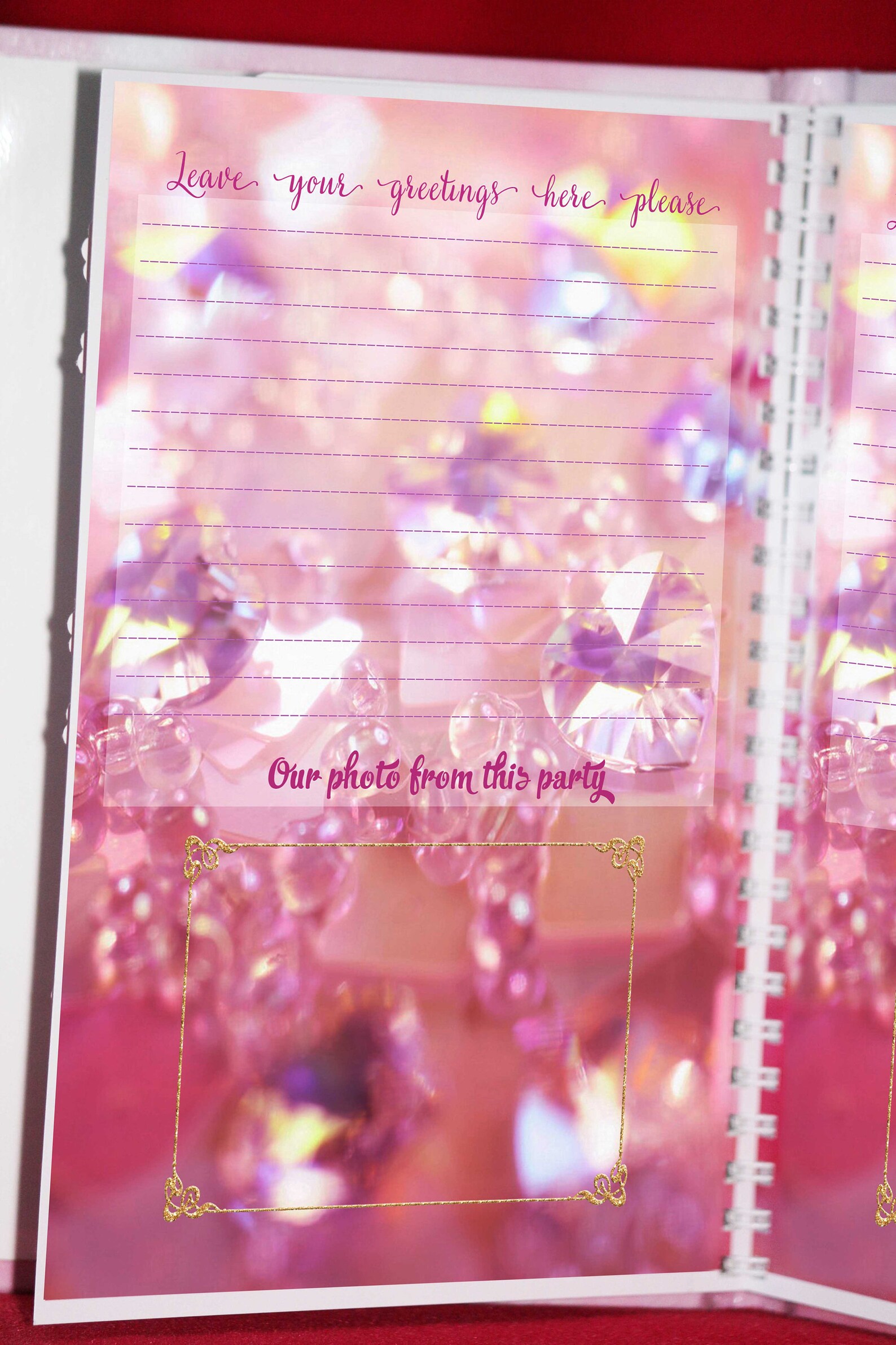 Birthday guests book Birthday Guestbook Custom Birthday Etsy