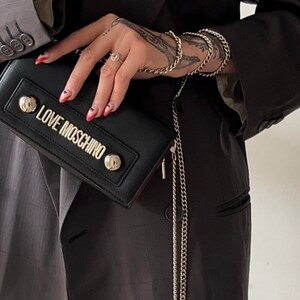 Gold moschino bag hot sale