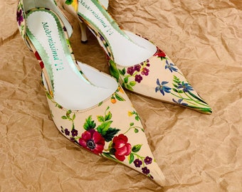 floral print heels