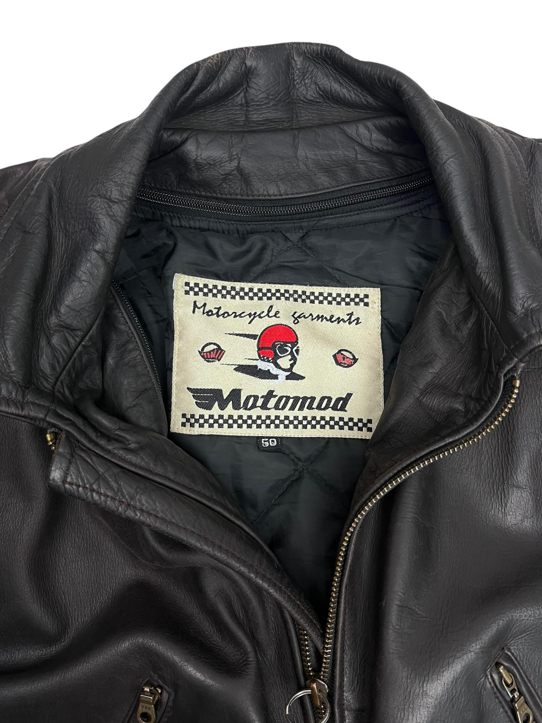 1990‘s Leather Riders Jacket Moto Mod 1990's】Black Leather Riders Jacket『Moto Mod』 1990's Leather