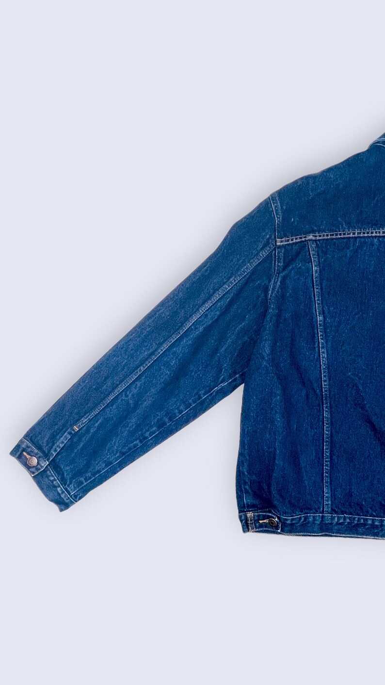 Mens 90s Denim Jacket Mens Vintage Dark Blue Denim Jacket Size XXL Etsy