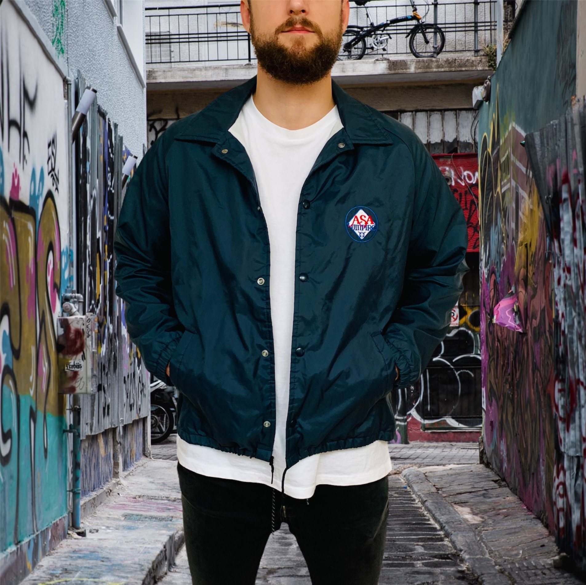 Chalk Line X Vintage Sport Jacket Coach Mens 90s Vintage - Etsy