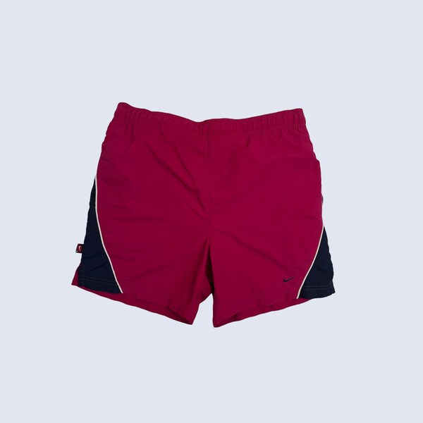 Mens Vintage Nike Shorts | Oldschool Red Nike Shorts | Nike Rubber Band Gymnastics & Swim Shorts | size S