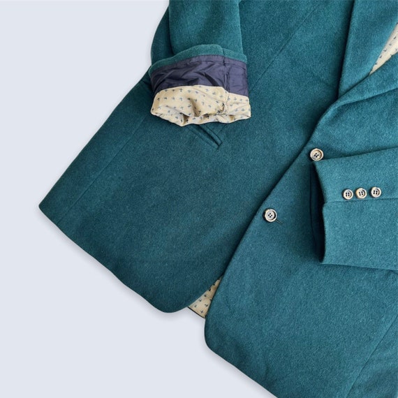 Femme Hugo Boss Blazer | 80s Teal Blue Jacket Bla… - image 1