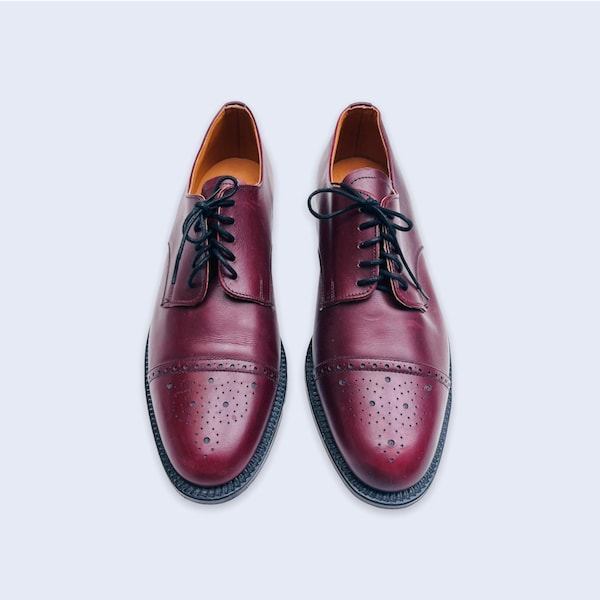 Alfred Sargent Oxfords voor heren | Cap Toe Good Year Welt Gibson mahonie kalfsleer Oxfords | maat 6