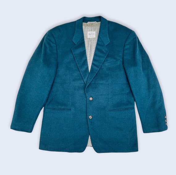 Femme Hugo Boss Blazer | 80s Teal Blue Jacket Bla… - image 7