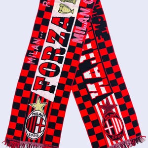 AC Milan Football Supporters Scarf Vintage