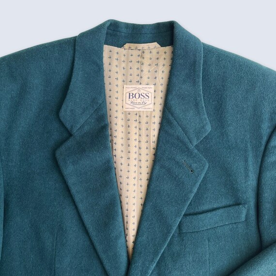 Femme Hugo Boss Blazer | 80s Teal Blue Jacket Bla… - image 2