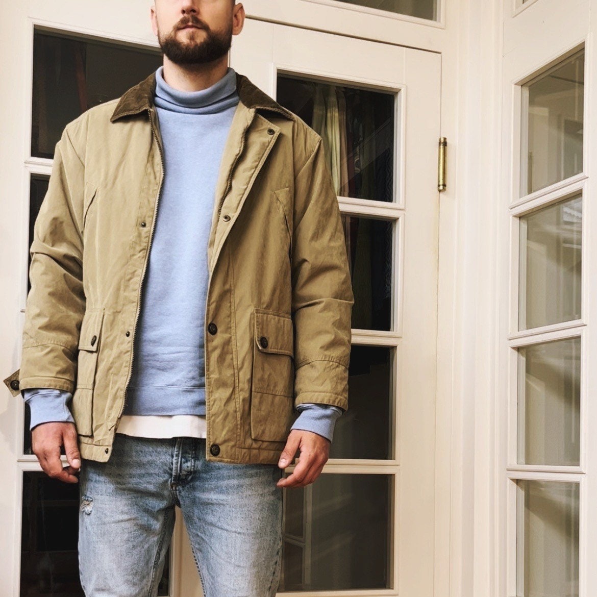 Vintage X Mountaineer Spirit Mens Green Cord Jacket 90s Etsy